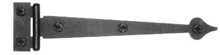 6 1/2 Inch Cast Iron Strap Hinge: Black Matte Iron Strap Hinge