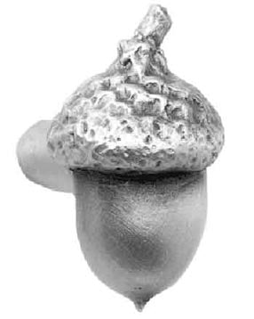 1 5/8 Inch Solid Pewter Knob: Acorn Style