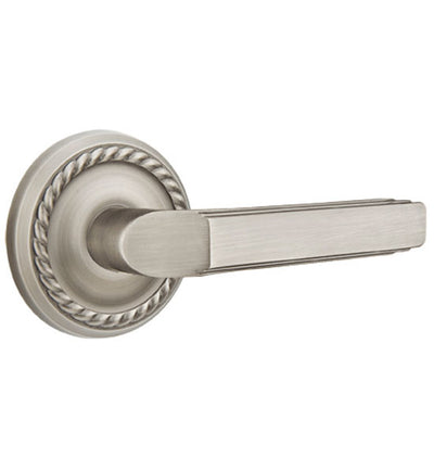 Solid Brass Milano Lever With Rope Rosette