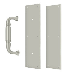 15 Inch Traditional Door Pull Plate, Handle and Push Plate