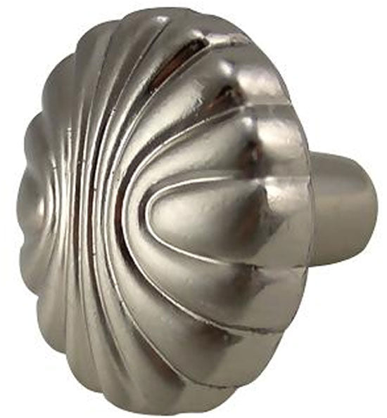 ##Antique Hardware## 1 1/4 Inch Satin Nickel Round Seashell Cabinet & Furniture Knob