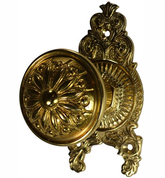 Beaded Provincial Style Ornate Victorian Door Knob Set