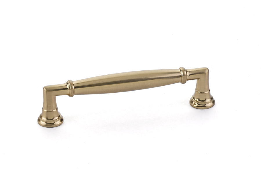 ##Antique Hardware## 6 5/8 Inch (6 Inch c-c) Solid Brass Westwood Pull