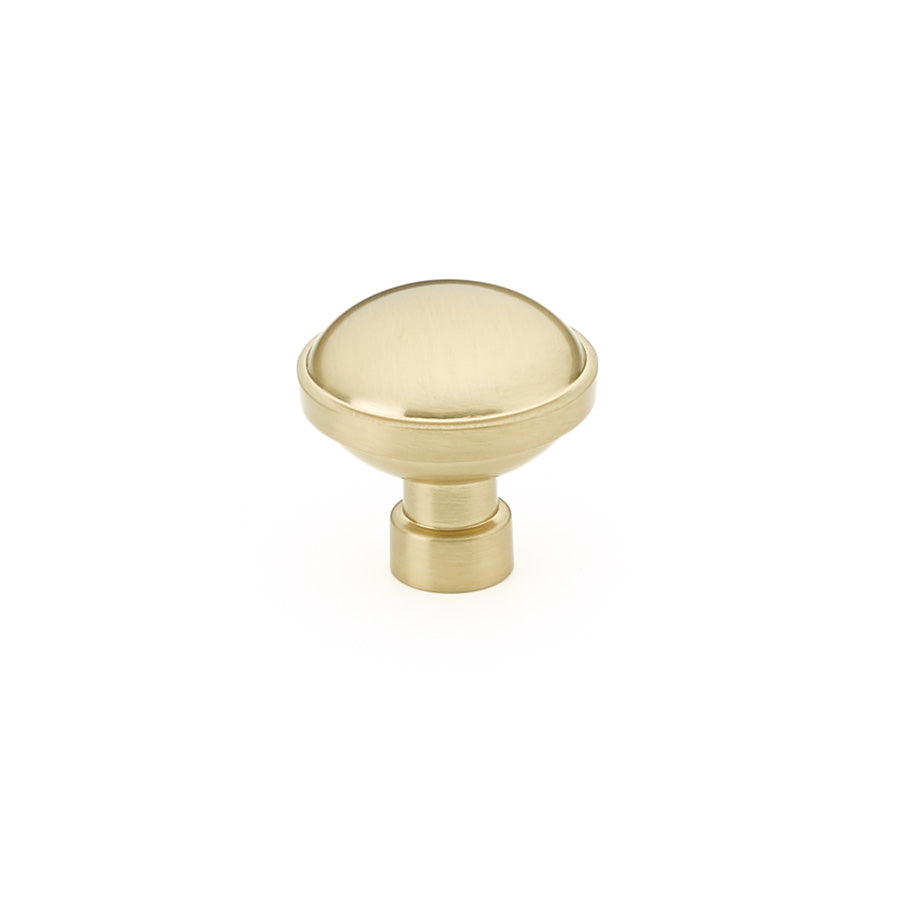 1 1/4 Inch Solid Brass Round Brandt Cabinet & Furniture Knob