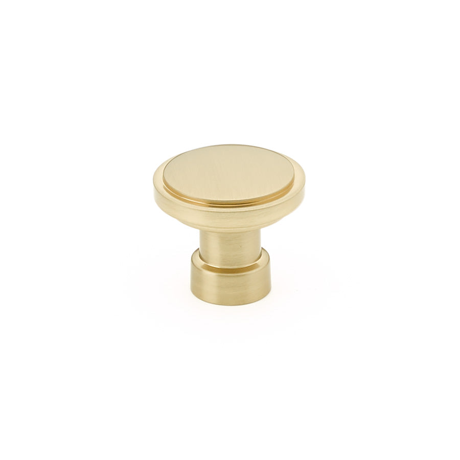 ##Antique Hardware## 1 1/4 Inch Solid Brass Round Haydon Cabinet & Furniture Knob