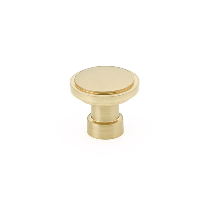 ##Antique Hardware## 1 1/4 Inch Solid Brass Round Haydon Cabinet & Furniture Knob