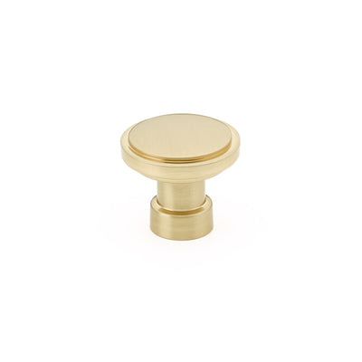 1 1/4 Inch Solid Brass Round Haydon Cabinet & Furniture Knob