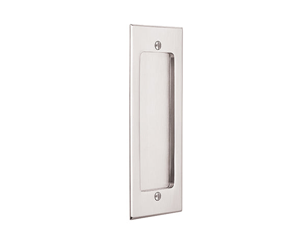 ##Antique Hardware## 7 1/4 Inch Solid Brass Modern Rectangular Flush Pull