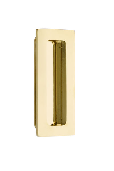 4 Inch Solid Brass Modern Rectangular Flush Pull