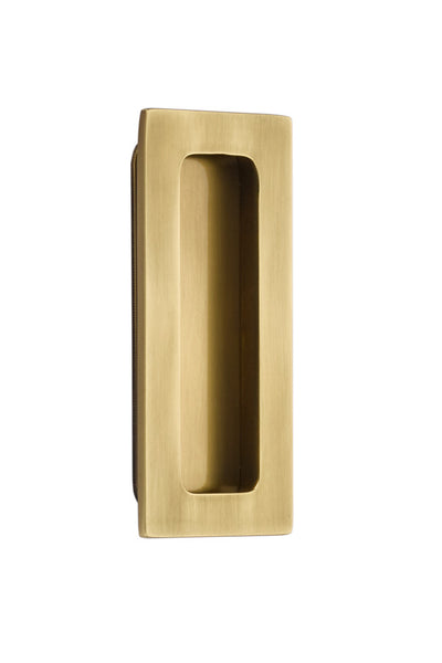 4 Inch Solid Brass Modern Rectangular Flush Pull