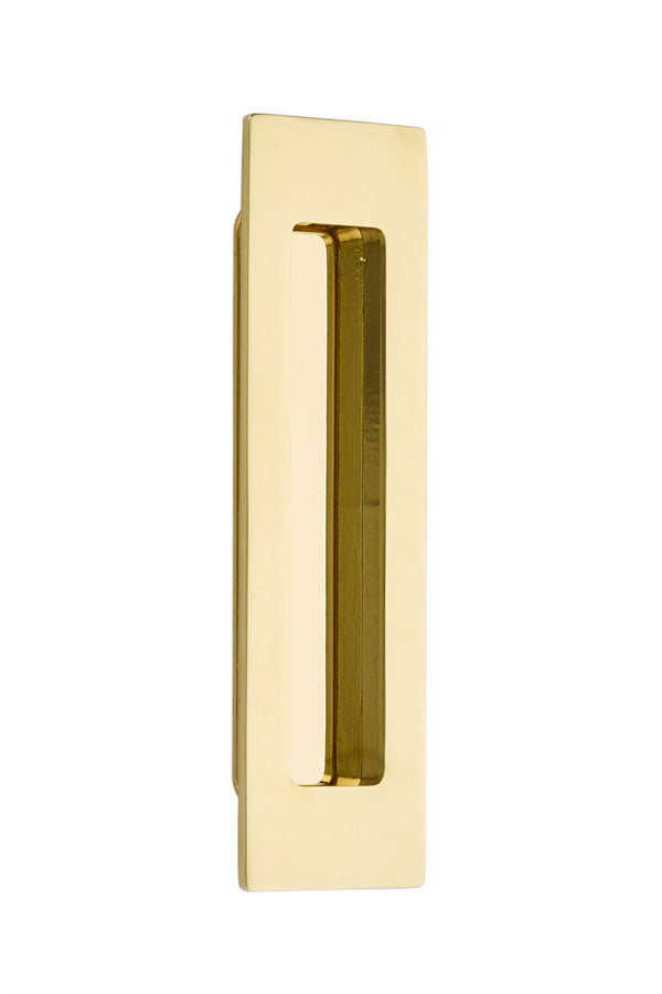 6 Inch Solid Brass Modern Rectangular Flush Pull