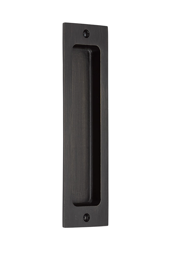 ##Antique Hardware## 8 Inch Sandcast Rustic Modern Rectangular Flush Pull