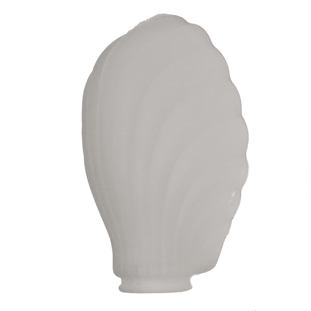 ##Antique Hardware## Scalloped Frosted Glass Lamp Shade