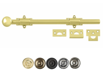 12 Inch Deltana Heavy Duty Surface Bolt in Several Finishes
