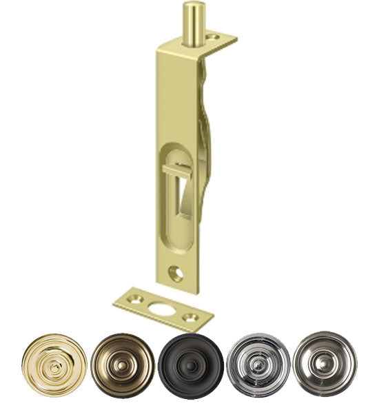Deltana - Solid Brass 4" Heavy Duty Flush Bolt