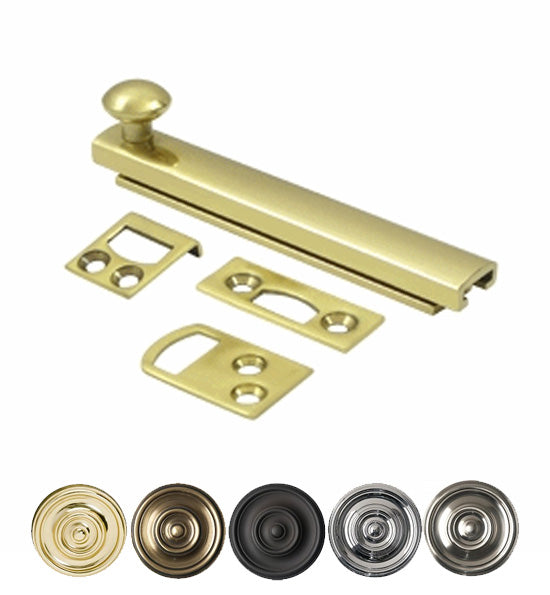 4 Inch Solid Brass Surface Bolt