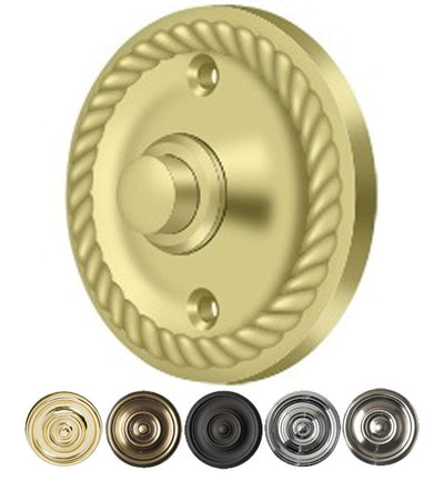 2 1/3 Inch Diameter Solid Brass Doorbell Button