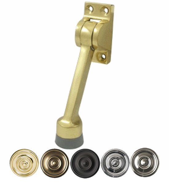 4 Inch Solid Brass Kickdown Door Holder Available in Several Finishes