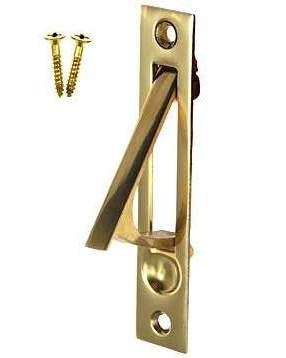 3 3/8 Inch Tall Solid Brass Edge Pull in Several Finishes