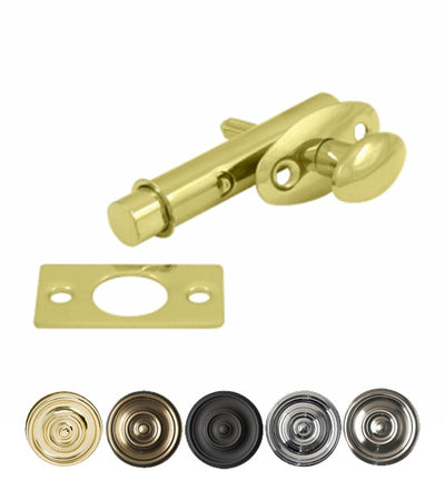 Deltana Mortise Style Single Sided Flush Bolt in Several Finishes