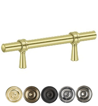 4 3/4 Inch Deltana Solid Brass Adjustable Pull