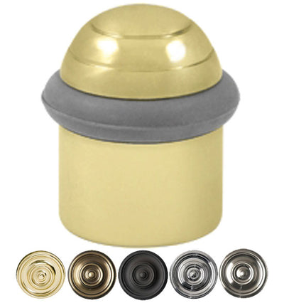 Floor Mounted Bumper Door Stop With Dome Cap in Several Finishes