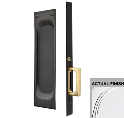 Solid Brass Classic Rectangular Mortise Pocket Door Set (Several Functions Available)