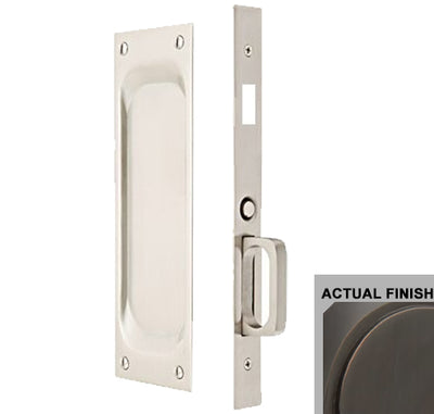 Solid Brass Classic Rectangular Mortise Pocket Door Set (Several Functions Available)