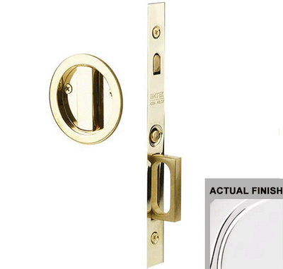 Emtek Round Brass Mortise Pocket Door (Several Finishes Available)