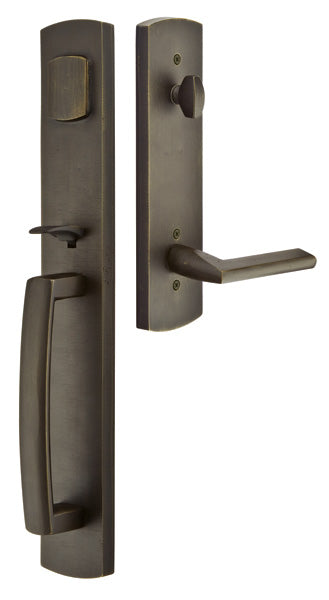 Solid Brass Longmont Style Mortise Entryway Set