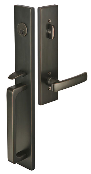 Solid Brass Lugano Style Mortise Entryway Set
