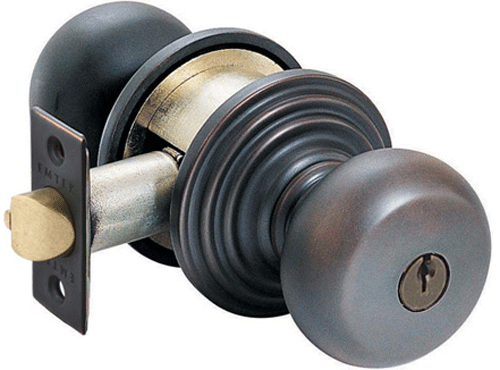 Solid Brass Key In Providence Door Knob Set With Regular Rosette