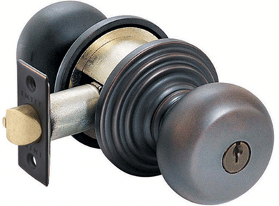 Solid Brass Key In Providence Door Knob Set With Regular Rosette