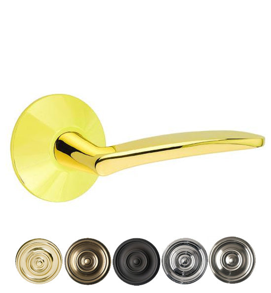 ##Antique Hardware## Emtek Solid Brass Poseidon Lever With Modern Rosette (Several Finish Options)