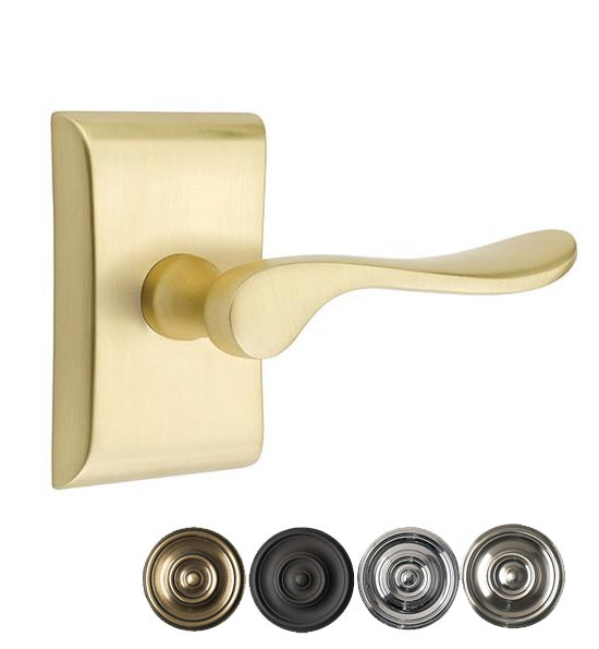 Emtek Solid Brass Luzern Lever With Neos Rosette (Several Finishes)