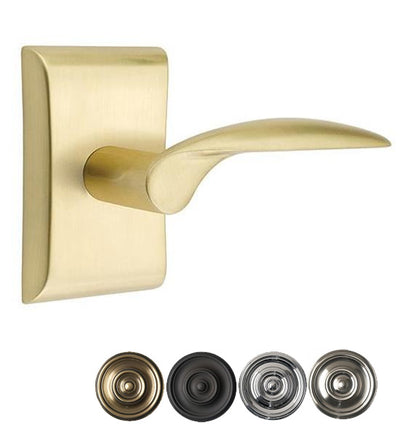 Emtek Solid Brass Mercury Lever With Neos Rosette (Several Finishes)