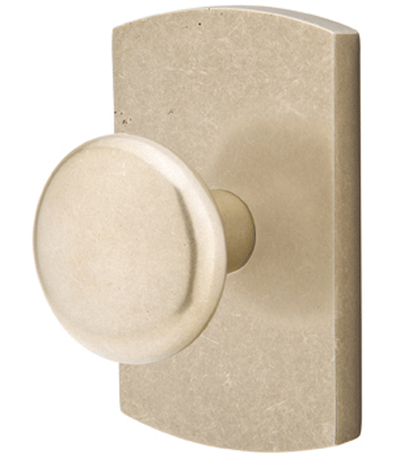 Solid Brass Sandcast Winchester Door Knob Set With Rectangular Rosette