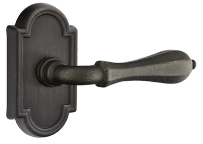 Solid Brass Lost Wax Octagon Lever With Beveled Arched Rosette