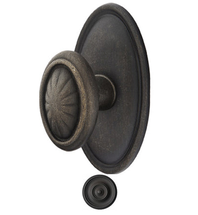 Emtek Solid Brass Lost Wax Parma Door Knob Set With Oval Rosette