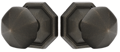 Emtek Solid Brass Lost Wax Octagon Door Knob Set With Octagon Rosette
