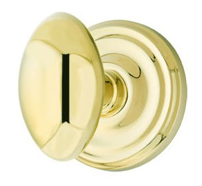 Emtek Solid Brass Egg Door Knob Set With Regular Rosette