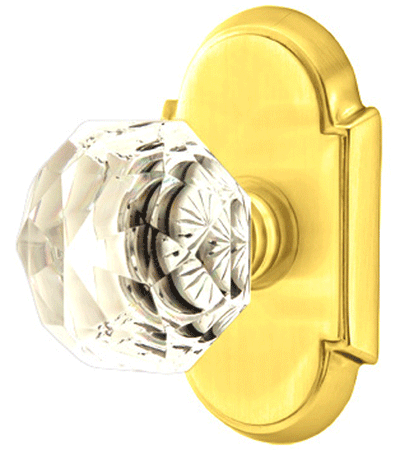 Diamond Crystal Door Knob Set With # 8 Rosette