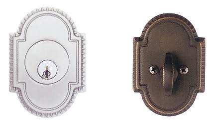 ##Antique Hardware## Knoxville Style Oval Deadbolt (Several Finishes Available)