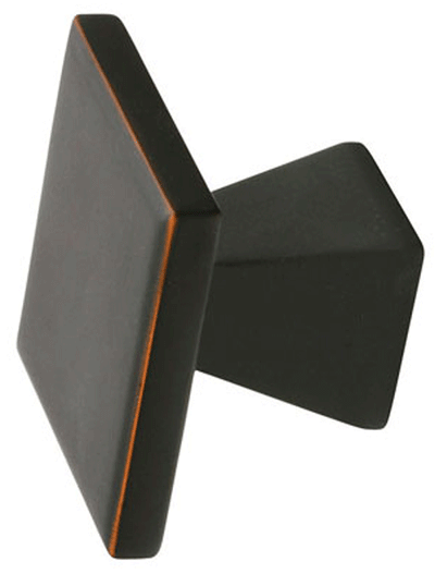 Emtek Solid Brass Square Podium Cabinet & Furniture Knob