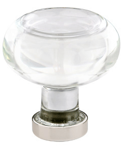 Emtek Round Crystal Clear Glass Georgetown Cabinet & Furniture Knob