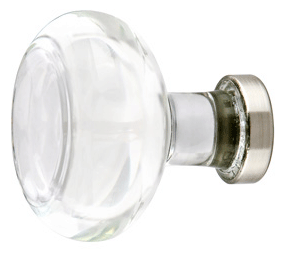 ##Antique Hardware## 1 1/4 Inch Glass Georgetown Cabinet & Furniture Knob