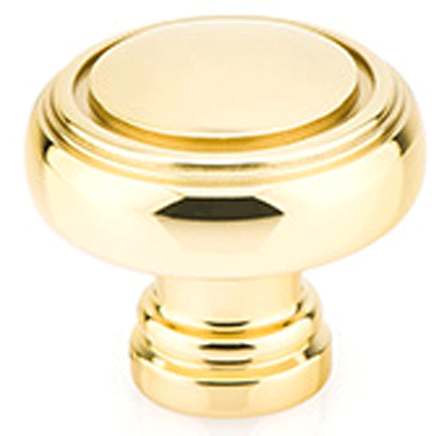 Solid Brass Beveled Round Norwich Cabinet & Furniture Knob