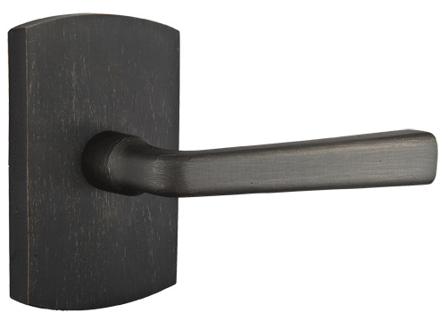 Solid Brass Sandcast Cimarron Lever With Rounded Rectangular Rosette