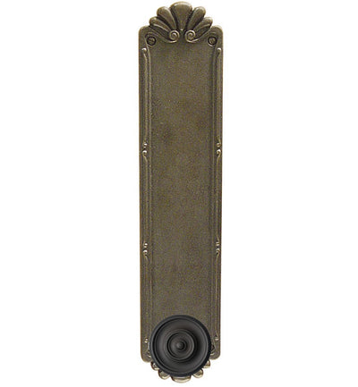 14 Inch Solid Brass Lost Wax Petal Push Plate in Oil Rubbed Bronze