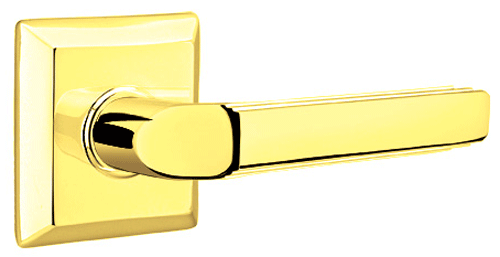 Solid Brass Milano Lever With Quincy Rosette